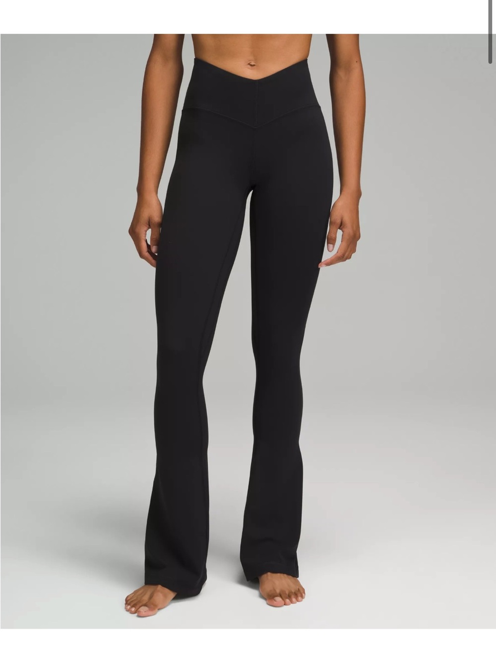 Lululemon Align V-Waist Mini Flare High Waist Black Legging Pant - Size 6